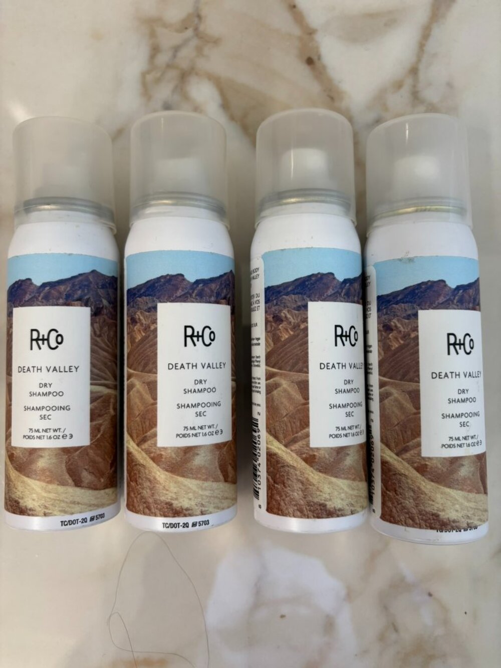 Lot of 4 Cans R+Co DEATH VALLEY DRY SHAMPOO 1.6 OZ each